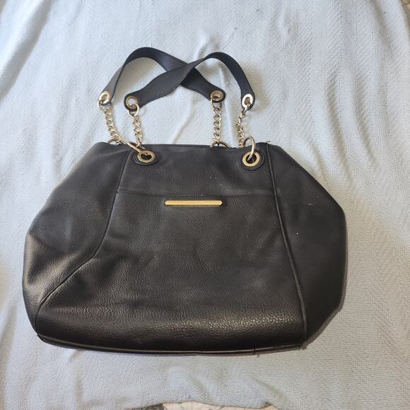 STEVE MADDEN EUC XL BLACK TOTE BAG - Picture 1 of 8